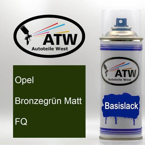 Opel, Bronzegrün Matt, FQ: 400ml Sprühdose, von ATW Autoteile West.